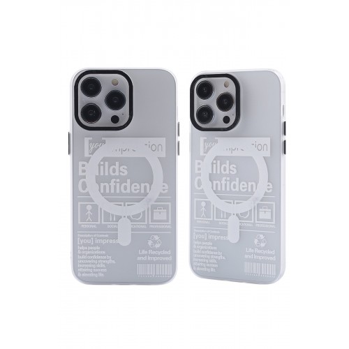 Newface iPhone 14 Pro Kılıf Apollo Magneticsafe Desenli Kapak - Apollo Şeffaf - 4