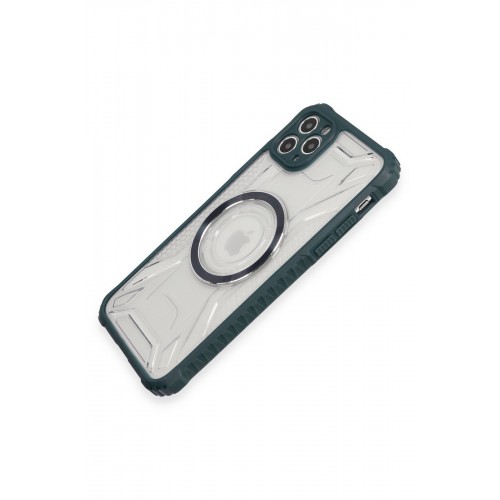 Newface iPhone 11 Pro Max Kılıf Prag Magneticsafe Kapak - Koyu Yeşil Newface iPhone 11 Pro Max Kılıf Prag Magneticsafe Kapak - Koyu Yeşil