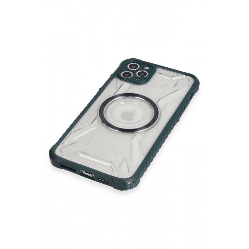 Newface iPhone 11 Pro Max Kılıf Prag Magneticsafe Kapak - Koyu Yeşil Newface iPhone 11 Pro Max Kılıf Prag Magneticsafe Kapak - Koyu Yeşil