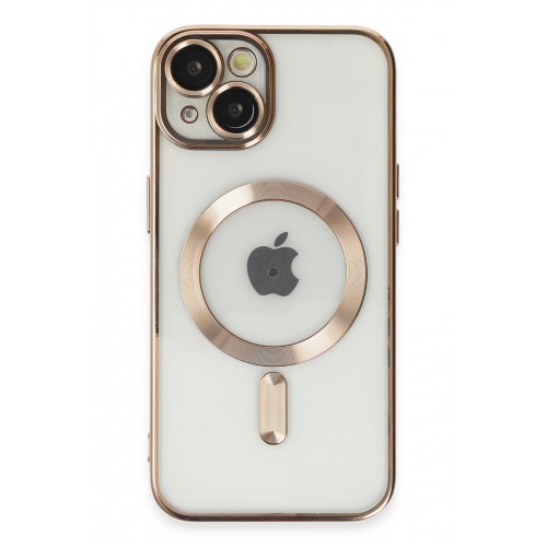 Newface iPhone 15 Kılıf Kross Magneticsafe Kapak - Gold