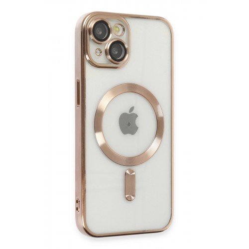 Newface iPhone 15 Kılıf Kross Magneticsafe Kapak - Gold Newface iPhone 15 Kılıf Kross Magneticsafe Kapak - Gold