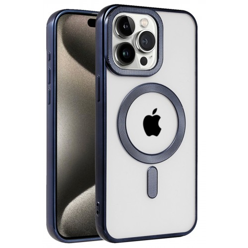 Newface iPhone 15 Pro Max Kılıf Kronos Magsafe Kapak - Lacivert Newface iPhone 15 Pro Max Kılıf Kronos Magsafe Kapak - Lacivert