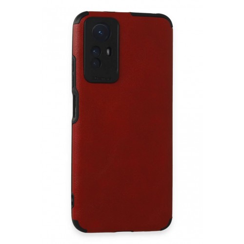 Newface Xiaomi Redmi Note 12S Kılıf Loop Deri Silikon - Kırmızı