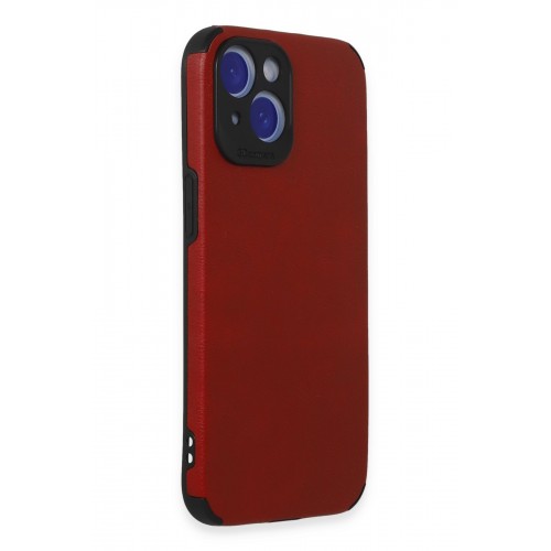 Newface iPhone 15 Kılıf Loop Deri Silikon - Kırmızı Newface iPhone 15 Kılıf Loop Deri Silikon - Kırmızı