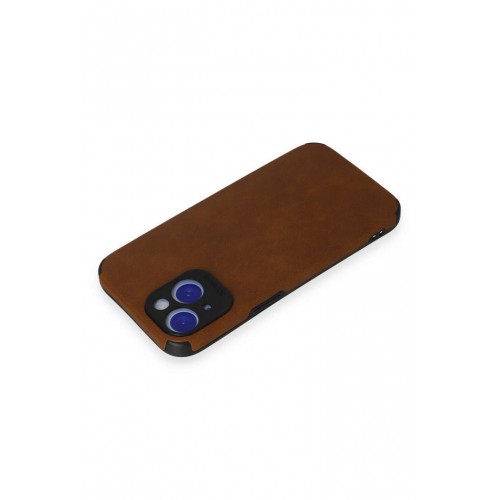 Newface iPhone 15 Kılıf Loop Deri Silikon - Kahverengi Newface iPhone 15 Kılıf Loop Deri Silikon - Kahverengi