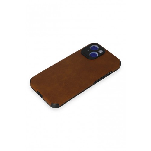 Newface iPhone 15 Kılıf Loop Deri Silikon - Kahverengi Newface iPhone 15 Kılıf Loop Deri Silikon - Kahverengi