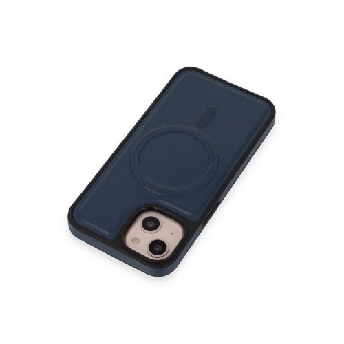 Newface iPhone 15 Kılıf Ozzi Magsafe Deri Kapak - Lacivert Newface iPhone 15 Kılıf Ozzi Magsafe Deri Kapak - Lacivert