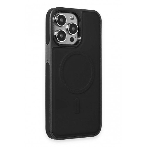 Newface iPhone 15 Pro Kılıf Ozzi Magsafe Deri Kapak - Siyah Newface iPhone 15 Pro Kılıf Ozzi Magsafe Deri Kapak - Siyah