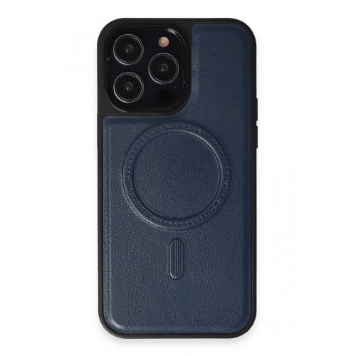 Newface iPhone 15 Pro Kılıf Ozzi Magsafe Deri Kapak - Lacivert Newface iPhone 15 Pro Kılıf Ozzi Magsafe Deri Kapak - Lacivert