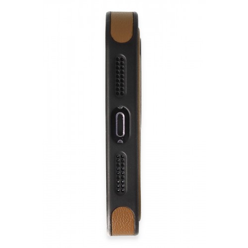 Newface iPhone 15 Pro Kılıf Ozzi Magsafe Deri Kapak - Taba Newface iPhone 15 Pro Kılıf Ozzi Magsafe Deri Kapak - Taba
