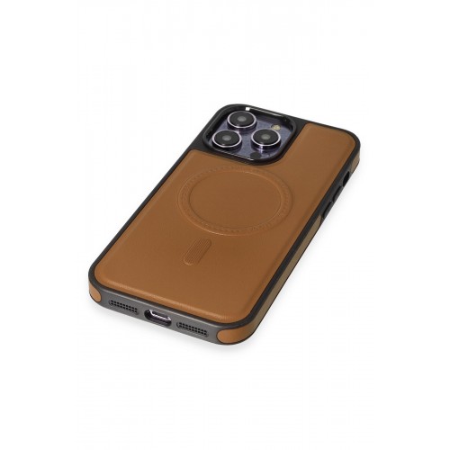 Newface iPhone 15 Pro Max Kılıf Ozzi Magsafe Deri Kapak - Taba Newface iPhone 15 Pro Max Kılıf Ozzi Magsafe Deri Kapak - Taba