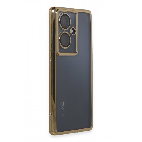 Newface Vivo V29 Lite Kılıf Razer Lensli Silikon - Gold Newface Vivo V29 Lite Kılıf Razer Lensli Silikon - Gold