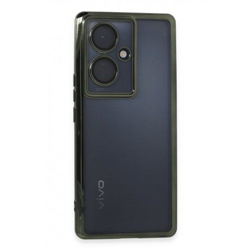 Newface Vivo V29 Lite Kılıf Razer Lensli Silikon - Yeşil