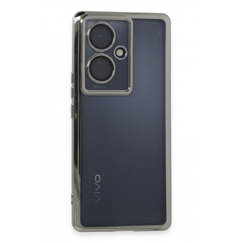 Newface Vivo V29 Lite Kılıf Razer Lensli Silikon - Gümüş Newface Vivo V29 Lite Kılıf Razer Lensli Silikon - Gümüş