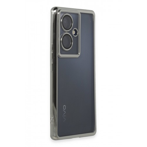Newface Vivo V29 Lite Kılıf Razer Lensli Silikon - Gümüş Newface Vivo V29 Lite Kılıf Razer Lensli Silikon - Gümüş