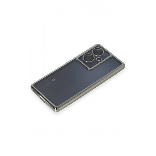 Newface Vivo V29 Lite Kılıf Razer Lensli Silikon - Gümüş Newface Vivo V29 Lite Kılıf Razer Lensli Silikon - Gümüş