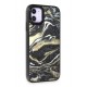 Newface iPhone 12 Kılıf Moda Simli Kapak - Siyah