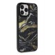 Newface iPhone 12 Pro Kılıf Moda Simli Kapak - Siyah