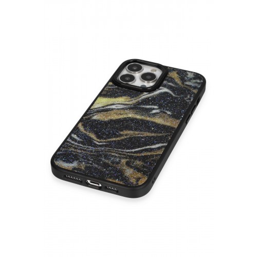 Newface iPhone 12 Pro Kılıf Moda Simli Kapak - Siyah Newface iPhone 12 Pro Kılıf Moda Simli Kapak - Siyah