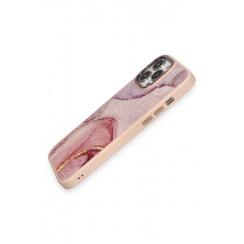 Newface iPhone 12 Pro Kılıf Moda Simli Kapak - Rose Newface iPhone 12 Pro Kılıf Moda Simli Kapak - Rose
