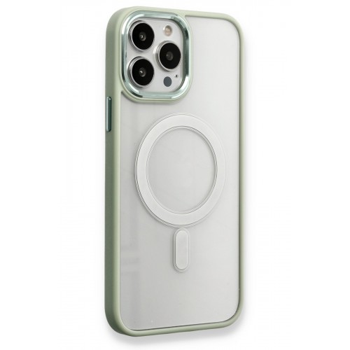 Newface iPhone 14 Pro Max Kılıf Room Magneticsafe Silikon - Su Yeşili