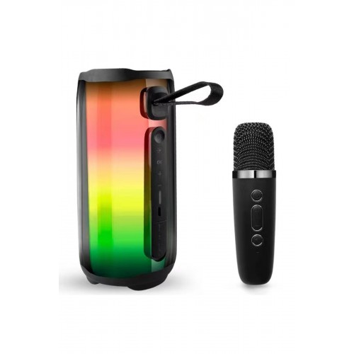 Newface Pluse 5 Mikrofonlu Rgb FM Kablosuz Hoparlör - Siyah