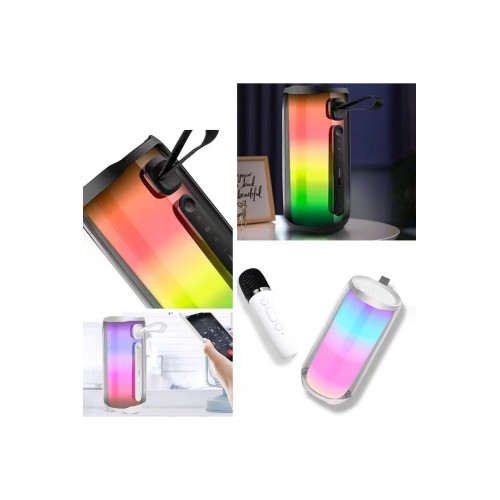Newface Pluse 5 Mikrofonlu Rgb FM Kablosuz Hoparlör - Siyah Newface Pluse 5 Mikrofonlu Rgb FM Kablosuz Hoparlör - Siyah