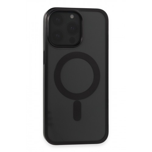 Newface iPhone 15 Pro Max Kılıf Erozi Magsafe Kapak - Siyah