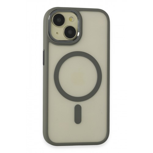 Newface iPhone 15 Kılıf Room Magneticsafe Silikon - Gri Newface iPhone 15 Kılıf Room Magneticsafe Silikon - Gri