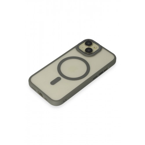 Newface iPhone 15 Kılıf Room Magneticsafe Silikon - Gri Newface iPhone 15 Kılıf Room Magneticsafe Silikon - Gri