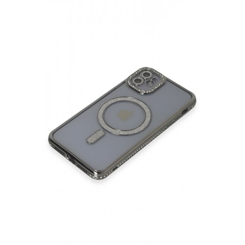 Newface iPhone 11 Kılıf Joke Simli Magneticsafe Kılıf - Gri Newface iPhone 11 Kılıf Joke Simli Magneticsafe Kılıf - Gri