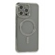Newface iPhone 15 Pro Kılıf Joke Simli Magneticsafe Kılıf - Gri