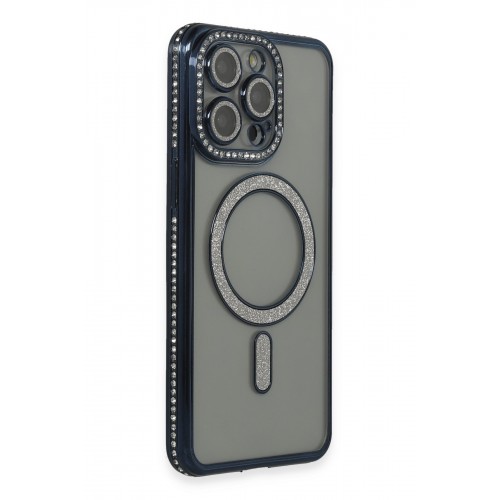 Newface iPhone 15 Pro Kılıf Joke Simli Magneticsafe Kılıf - Lacivert Newface iPhone 15 Pro Kılıf Joke Simli Magneticsafe Kılıf - Lacivert