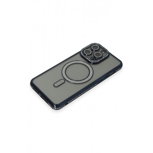 Newface iPhone 15 Pro Kılıf Joke Simli Magneticsafe Kılıf - Lacivert Newface iPhone 15 Pro Kılıf Joke Simli Magneticsafe Kılıf - Lacivert