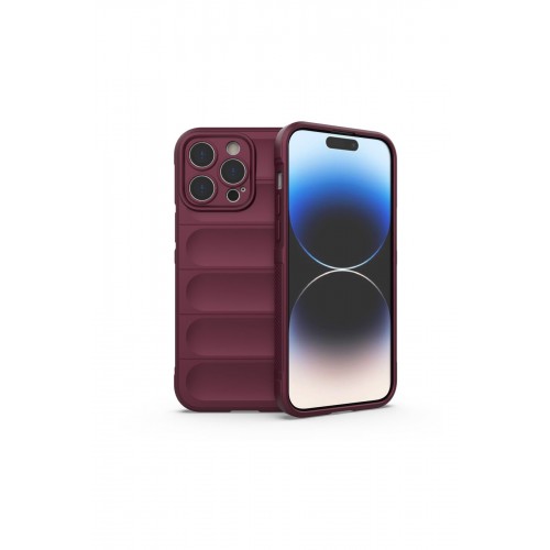 Newface iPhone 15 Pro Max Kılıf Optimum Silikon - Bordo Newface iPhone 15 Pro Max Kılıf Optimum Silikon - Bordo
