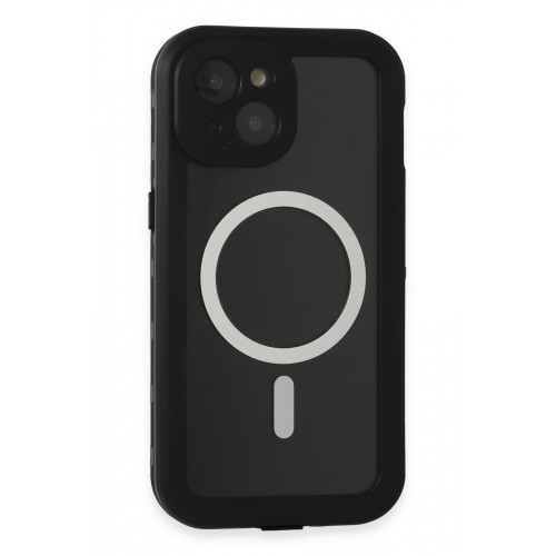 Newface iPhone 15 Kılıf Red Pepper Magneticsafe Su Geçirmez Kılıf - Siyah-Gri