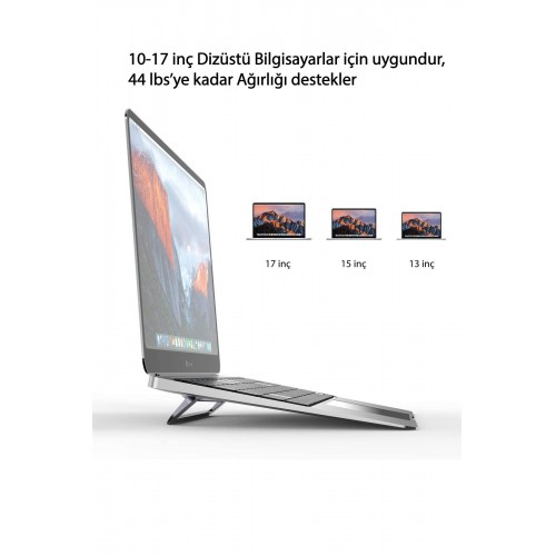 Newface LC 344 Ayarlanabilir Laptop Telefon Tutucu - Gümüş Newface LC 344 Ayarlanabilir Laptop Telefon Tutucu - Gümüş