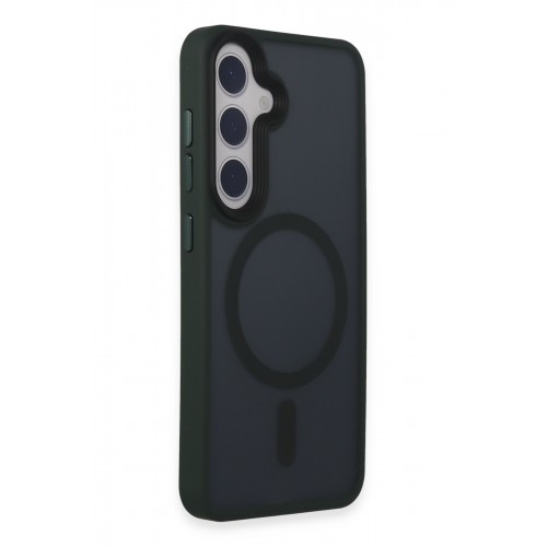 Newface Samsung Galaxy S24 Kılıf Trex Magneticsafe Kapak - Koyu Yeşil Newface Samsung Galaxy S24 Kılıf Trex Magneticsafe Kapak - Koyu Yeşil