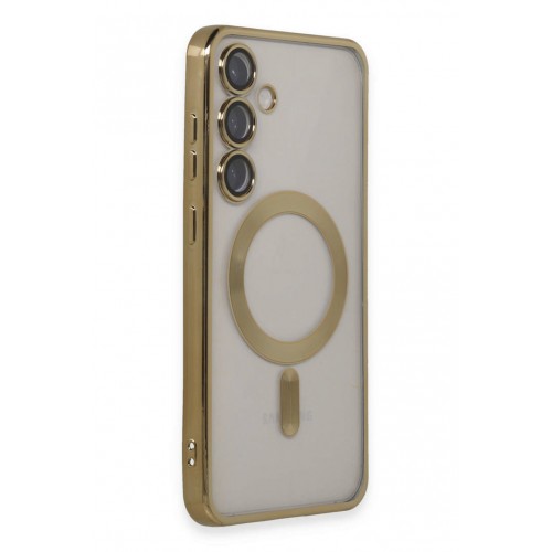 Newface Samsung Galaxy S24 Kılıf Kross Magneticsafe Kapak - Gold Newface Samsung Galaxy S24 Kılıf Kross Magneticsafe Kapak - Gold