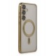 Newface Samsung Galaxy S24 Kılıf Kross Magneticsafe Kapak - Gold