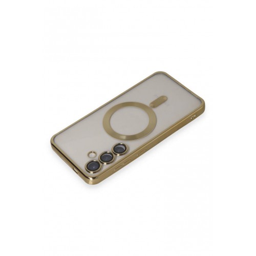 Newface Samsung Galaxy S24 Kılıf Kross Magneticsafe Kapak - Gold Newface Samsung Galaxy S24 Kılıf Kross Magneticsafe Kapak - Gold