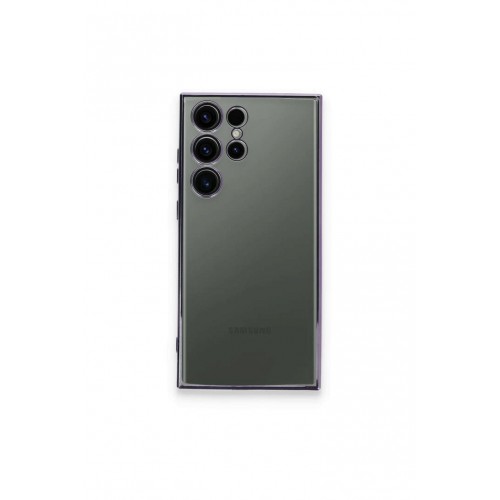 Newface Samsung Galaxy S24 Ultra Kılıf Razer Lensli Silikon - Siyah