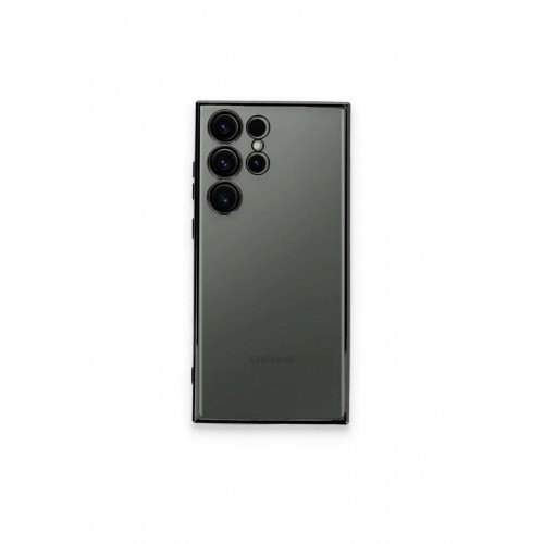 Newface Samsung Galaxy S24 Ultra Kılıf Razer Lensli Silikon - Yeşil