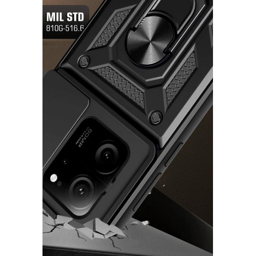 Newface Xiaomi Mi 13T Pro Kılıf Pars Lens Yüzüklü Silikon - Siyah Newface Xiaomi Mi 13T Pro Kılıf Pars Lens Yüzüklü Silikon - Siyah