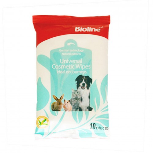 Bioline Kedi ve Köpek Islak Temizlik Mendili 10 Adet Bioline Kedi ve Köpek Islak Temizlik Mendili 10 Adet