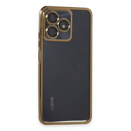Newface Realme C53 Kılıf Razer Lensli Silikon - Gold Newface Realme C53 Kılıf Razer Lensli Silikon - Gold