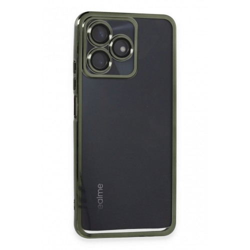 Newface Realme C53 Kılıf Razer Lensli Silikon - Yeşil