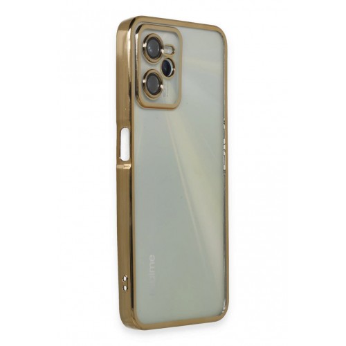 Newface Realme C35 Kılıf Razer Lensli Silikon - Gold Newface Realme C35 Kılıf Razer Lensli Silikon - Gold
