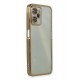 Newface Realme C35 Kılıf Razer Lensli Silikon - Gold