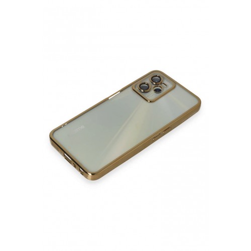 Newface Realme C35 Kılıf Razer Lensli Silikon - Gold Newface Realme C35 Kılıf Razer Lensli Silikon - Gold